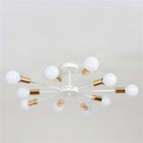 10-lights Vintage Metal Semi Flush Mount Ceiling Light E26/E27 LED - heparts