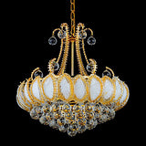 8-Light Gold/Silver Crystal Chandelier Vintage Ambient Light Electroplated Metal E12/E14 - heparts