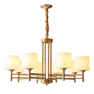 8-Lights Solid Brass Lights Chandelier Ambient Light Mini Style E26/E27 - heparts