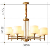 8-Lights Solid Brass Lights Chandelier Ambient Light Mini Style E26/E27 - heparts