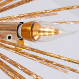 8/12-Lights Modern Sputnik Globe Wave pattern Metal Chandeliers Firework Northern Europe Vintage Candle E12/E14 Bulb base