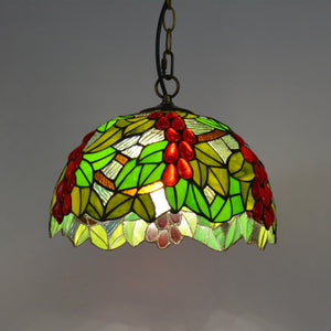 37 Type 12" Wide Tiffany Style Hanging Pendant Light Lamp Ceiling 18" Wide Stained Glass Creative Antique Vintage Decor Baroque Art MAX 60W - heparts