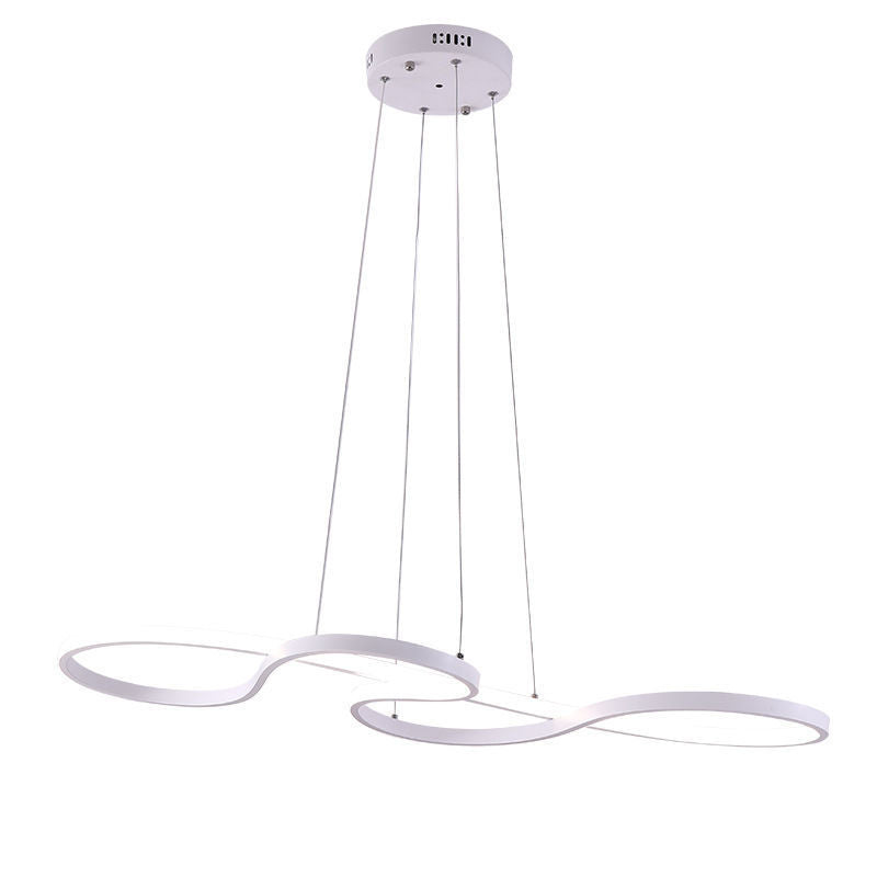 L75cm Acrylic Dimmable Note Pendant Lights Chandelier Adjustable Half ...