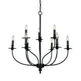 9-Lights Candle Retro Iron Multi-Head Chandelier Pendant Lights E12/E14 - heparts