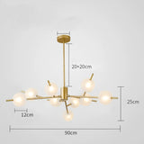 9/12/15-Sputnik Chandelier Ambient Light Metal Globe Glass Candle Style LED G9 - heparts