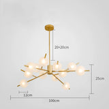9/12/15-Sputnik Chandelier Ambient Light Metal Globe Glass Candle Style LED G9 - heparts