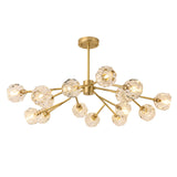 9/12/15/18 Solid Brass Crystal Lights Novelty Sputnik Chandelier Ambient Light Glass Creative Bulb Included G9 - heparts