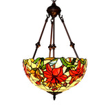 16 Inch Vintage Tiffany Stained Glass Vintage Pendant Light Art Chandelier Uplights