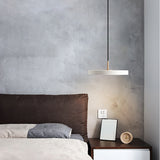 Minimalist Small Chandelier Bedroom Bedside Chandelier Modern Simple Single Head Bar Chandelier Nordic Light Luxury Long Line Bedside Lamp