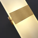 Acrylic Flat Solid Brass Sconce Wall Lights Bathroom Lights Vanity Lighting Mid Century Sconce - heparts