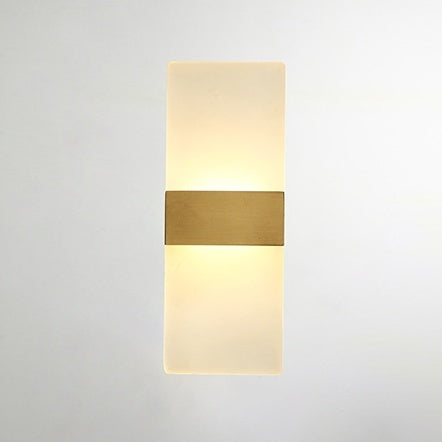 Acrylic Flat Solid Brass Sconce Wall Lights Bathroom Lights Vanity Lighting Mid Century Sconce - heparts