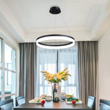 Acrylic Medium Thick Circular Pendant Light Chandelier Lighting Ambient Light - LED Integrated - heparts