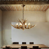 Antlers 8-Light Chandelier Ambient Light Resin Handmade Warm White - heparts