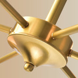 Atomic 6/8 Arms Adjustable Sputnik Raw Brass Modern Ceiling Light E26/E27