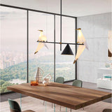 Birdie Geometric Pendant Light Chandelier Ambient Light Electroplated Painted Metal G9+E26E27