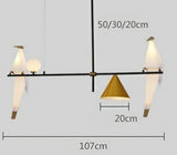 Birdie Geometric Pendant Light Chandelier Ambient Light Electroplated Painted Metal G9+E26E27