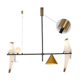 Birdie Geometric Pendant Light Chandelier Ambient Light Electroplated Painted Metal G9+E26E27