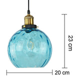 Blue Water Pattern Glass Chandelier Lighting Fixture Clustered Pendant Lights Modern Lighting