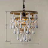 Bohemia Pendant Lighting Unique Empire Chandelier with Beaded Accents