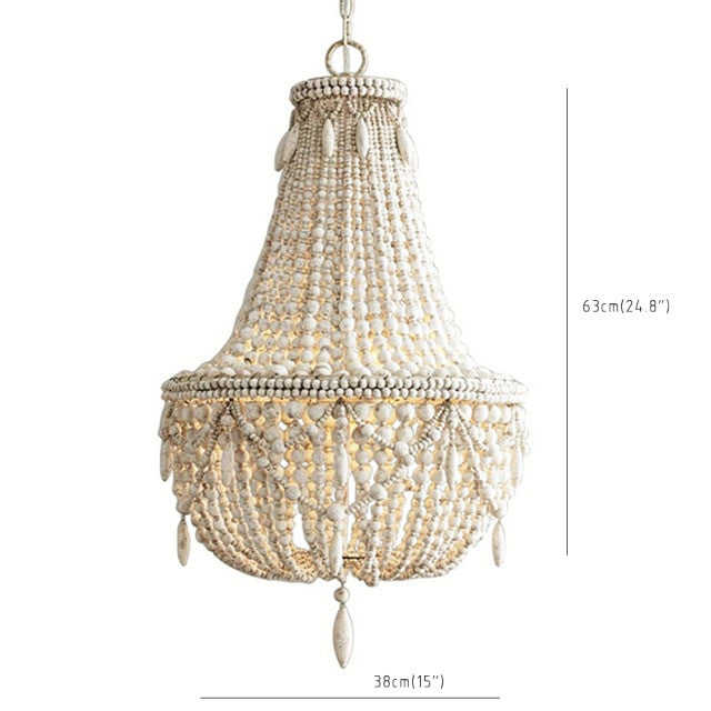 Bohemia Vintage Chandelier Lights Wooden Retro Hanging Fixture for ...