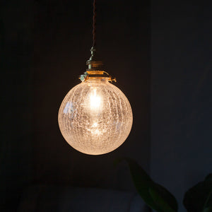 Brass Glass Cracked Chandelier  Lighting Fixture Clustered Pendant Lights