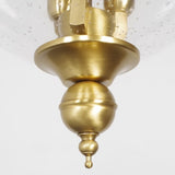 Brass Chandelier Clear Ball Glass Ambient Light 3-Light Living Room candle Style E12/E14 W300*H500 - heparts