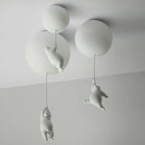 Cartoon Bear Ceiling Lamp for Children's Bedroom Lamps Boy Girl Balloon Lights