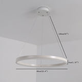Circle 60 cm 36W Modern Acrylic Simplicity LED Pendant Lights LED Integrated