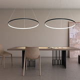 Circular Pendant Light Chandelier Lighting Lamp Ambient Light - LED Dimmable Remote Control - heparts