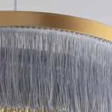 Instagram Cloth art D420mm Tassel lamp Pendant Light Luxury Chandelier E26/E27 LED simplicity - heparts