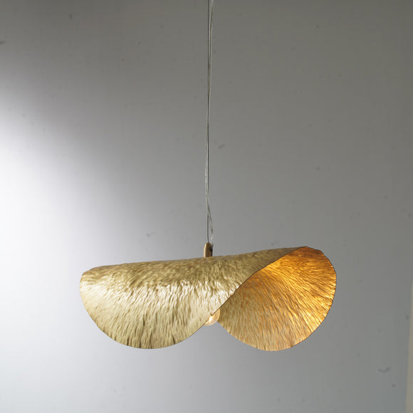 18.2 Inchs Copper Pendant Light Copper Lotus Leaf Artistic Nordic Style Pendant Light Lighting E12/E14
