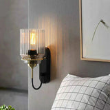 Corrugated Glass Metal Wall Lamps & Sconces Light Bedside Edison bulb E26/E27