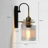 Corrugated Glass Metal Wall Lamps & Sconces Light Bedside Edison bulb E26/E27