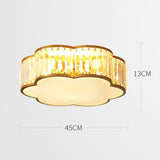 Crystal Solid Brass Flush Mount Ring Lights Downlight Solid Brass 6-Lights E12/E14 - heparts