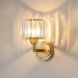 Crystal Solid Brass Sconce Wall Lights Vanity Lighting Mid Century Sconce Bedroom - heparts