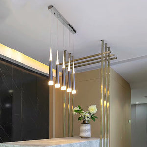 Customizable Modern Led Pendant Lamp  Round Backplate 90-265V Living Dinning Study Room Pendant Light - heparts