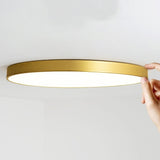 D30-D50cm Flush Mount Ring Lights Downlight Solid Brass PVC Acrylic Mini Style, LED Integrated - heparts