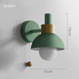Designer's Macaroon Sconces  Wood Wall Lamp Colorful Lights LED Bedside Light, Night Lights, Modern Nordic Lampshade, Home Decor