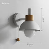 Designer's Macaroon Sconces  Wood Wall Lamp Colorful Lights LED Bedside Light, Night Lights, Modern Nordic Lampshade, Home Decor