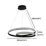Dimmable 22'' Wide Twist Modern LED Pendant Chandelier in WhiteBlackChocolate