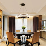 Dimmable 22'' Wide Twist Modern LED Pendant Chandelier in WhiteBlackChocolate