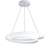 Dimmable 22'' Wide Twist Modern LED Pendant Chandelier in WhiteBlackChocolate