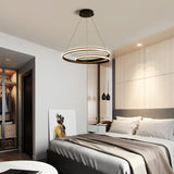 Dimmable 22'' Wide Twist Modern LED Pendant Chandelier in WhiteBlackChocolate