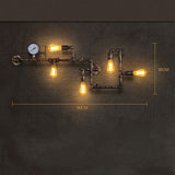 Edison Lamp Wall Lights Ambient Light Rustic home decor Industrial Steam-punk Lamp 5 Bulbs - heparts