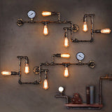 Edison Lamp Wall Lights Ambient Light Rustic home decor Industrial Steam-punk Lamp 5 Bulbs - heparts