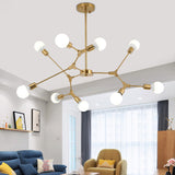 9-Lights Electroplated Northern Europe Chandelier Modern Metal Molecules Pendant Lights E26/E27 - heparts