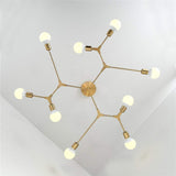 9-Lights Electroplated Northern Europe Chandelier Modern Metal Molecules Pendant Lights E26/E27 - heparts