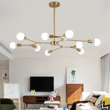 9-Lights Electroplated Northern Europe Chandelier Modern Metal Molecules Pendant Lights E26/E27 - heparts