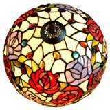 Flowers Tiffany Table Lamps Vintage Stained Glass -Home Decor D12H19 Inch - heparts