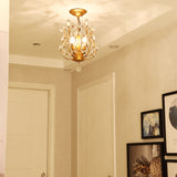 Classic Crystal Pendant Light Retro Chandelier Living Bed Dining Room Retro Lamp